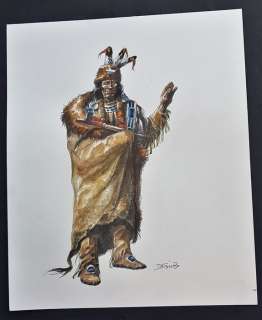 Derib - Dessin original en couleur - Buddy Longway - Celui qui est né 2 fois - EO - (2013) | Catawiki