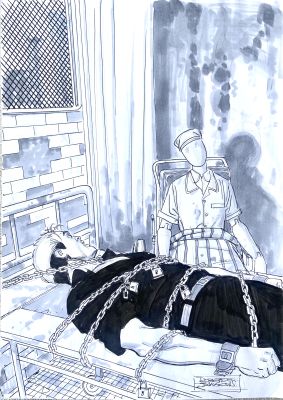 Roberto de Angelis | Original sketch for Nathan Never cover. Cm. 21x30. Signed. Mint. Code 2062. | Segni e Disegni