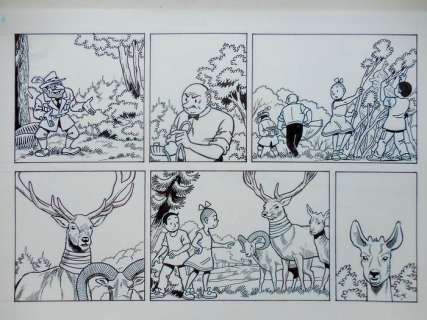 Suske en Wiske - Originele halve pagina (stroken 119 t/m 120) - Verraad op de Veluwe - Page volante - (2004) | Catawiki