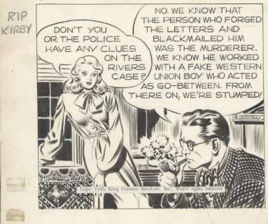 273: Raymond Rip Kirby daily 1946 original comic art | Russ Cochran