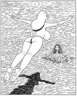 Max Capogna -  "AlulA BeBop"dedicated to Manara (Il Tuffo) - Page volante - EO 