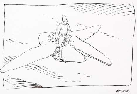 Moebius | Arzach, illustration Ã  l’encre de Chine sur papie… | Banque Dessinée