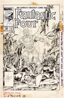 "FANTASTIC FOUR" #289 COMIC BOOK COVER ORIGINAL ART BY JOHN BYRNE. | Hake’s