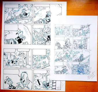 Millet (José MarÃ­a Millet LÃ³pez) - 1 Original page (2 half pages) + Original sketchpage - Donald Duck - "Norman the Rat" 6 | Catawiki