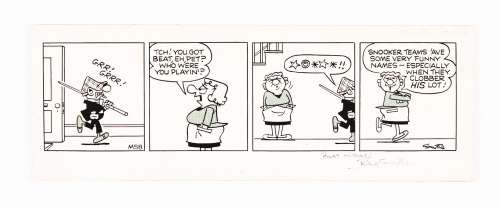 Andy Capp original artwork signed twice by Reg Smythe from the D. Mirror 10… | Comic Book Auctions ltd