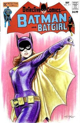 Batgirl Portrait Sketch Cover by Thomas Key | Raremarq (Buy It Now)