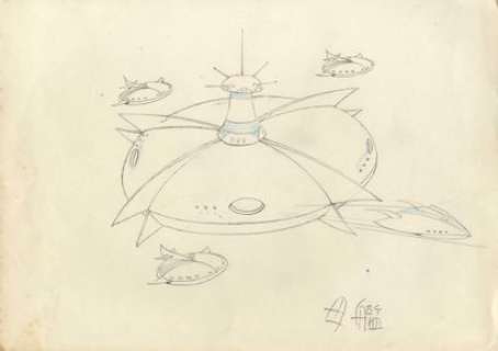 Go Nagai (永井 潔) | Go Nagai (永井 潔). Goldorak (ＵＦＯロボ グレンダイザー). Vaisseau... | Aibo Art Auction