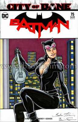 Brendon Fraim, Brian Fraim, Brendon Fraim | Batman #75 Sketch Cover Featuring Catwoman! | ComicArtFans Classifieds