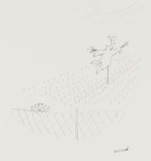 Jean-Jacques Sempé... | Jean-Jacques SEMPÉ (1932-2022) L’épouvantail Encre... | misc / divers