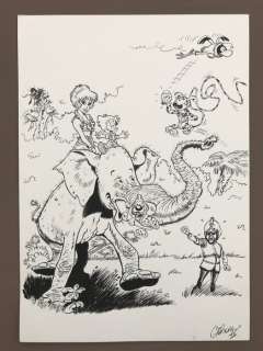 Gilson, Bruno - Dessin original - Hommage Ã  Franquin, Walthéry et Roba - (2016) | Catawiki