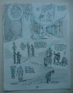 Will Eisner Originele schetsplaat - Will Eisner reader/ zonsondergang in Sunshine City - Page volante - Autre - (1985) | Catawiki