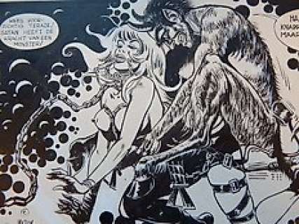  - Brugman, Gideon (Milton Davis)  - Originele halve pagina (p. 10A) - Teraze de Zwarte Lynx  - (1971) 