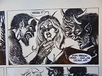  - Brugman, Gideon (Milton Davis)  - Originele halve pagina (p.9A) - Teraze de Zwarte Lynx  - (1971) 