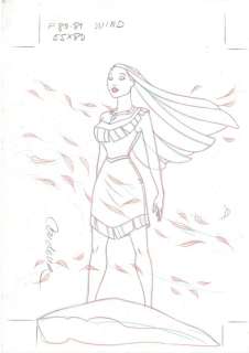 Pocahontas - Original Production Drawing - Josep Maria Cardona - EO - (1990) | Catawiki