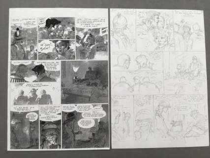 Hermann - Planche originale crayonnés (p.37) - Jeremiah T.24 - Le Dernier Diamant  - (2003) | Catawiki