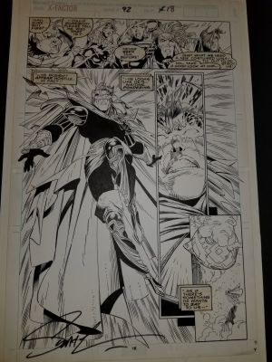 Joe Quesada - Exodus Birth Page Very 1St Appearance Ever First in X-Factor #92 By Joe Quesada Ally To Apocalypse