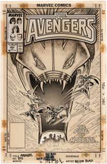 "AVENGERS" #293 COMIC BOOK COVER ORIGINAL ART BY JOHN BUSCEMA. | Hake’s