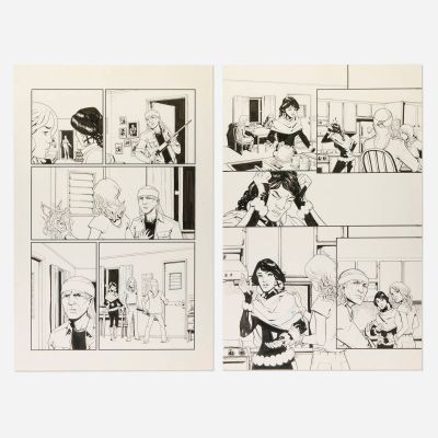 Andy MacDonald, Teen Titans: Earth One Story Pages 46 and 47 Original Art (DC Comics, 2016) | Landry Pop Auctions