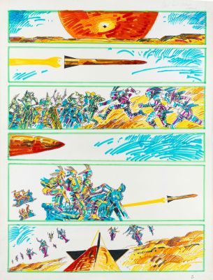 Lot 312 - Druillet Philippe - "Un arrive! Un arrive!", anni 70 | Urania Casa d’Aste