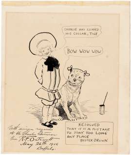 BUSTER BROWN AND TIGE SPECIALTY ORIGINAL ART BY R.F. OUTCAULT. | Hake’s
