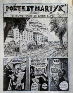 Philippe Vuillemin | « Ramon Lopez » L’Echo des Savanes » – Planche originale – Page Titre – Vuillemin | 2DGalleries