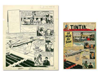 Weinberg, Albert | LE MUR DU SON. Planche de couverture du journal Tintin | Coutau Bégarie