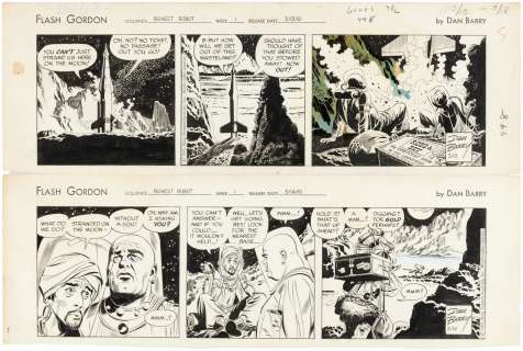 "FLASH GORDON" 1961 DAILY STRIP ORIGINAL ART LOT BY DAN BARRY. | Hake’s