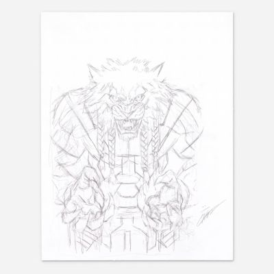 Lot 330 - Mike Choi, Invincible Universe: Battlebeast #1 Cover Preliminary Original Art (Image Comics, 2025) | Landry Pop Auctions