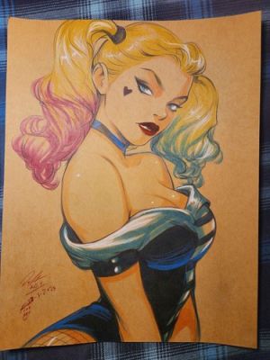 Harley Quinn Original Art Signed 8.5x11 | Art by Keyeske | eBay US (Buy It Now)