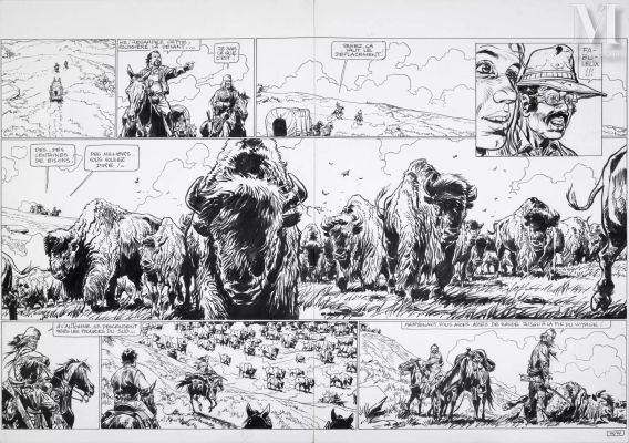 DERIB (Claude De RIBEAUPIERRE, né en 1944) - Lot 63 - Buddy Longway, T.14, La robe noire.