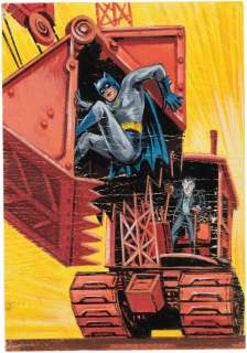BATMAN TOPPS BLUE BAT #30B "JOSTLED BY THE JOKER" TRADING CARD ORIGINAL ART. | Hake’s
