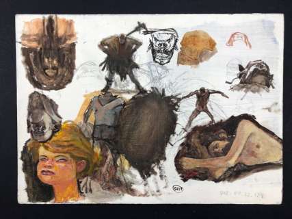 GiPi - Illust. orig. "Studio di personaggi" - EO | Catawiki