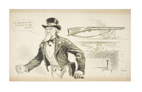 EDWARD S. BROWN UNCLE SAM/WORLD WAR I EDITORIAL CARTOON ORIGINAL ART LOT. | Hake’s