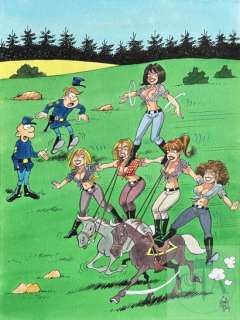 Gurcel/Dessin original hommage a Lambil. Belle qualite… | Dagoty