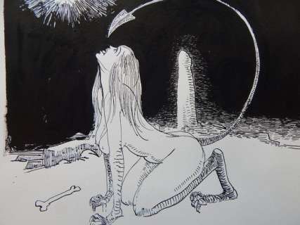 Brugman, Gideon (Milton Davis)  - Originele, erotische tekening - Duivelse vrouw | Catawiki