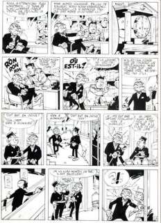 Tillieux | GIL JOURDAN LES CARGOS DU CRÉPUSCULE Planche originale Ã  l’encre | Cornette de St Cyr