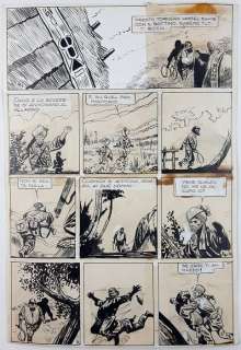 Hugo Pratt - tavola originale "Junglemen!" - Page volante - (1963) | Catawiki