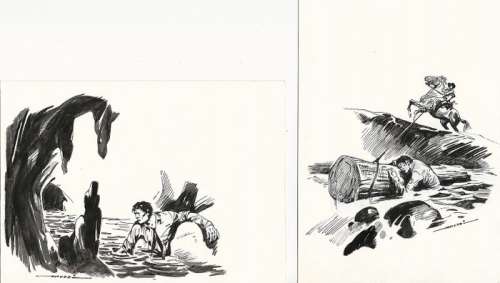 Tex - Virgilio Muzzi - 2x illustrazioni originali  - EO - (1999) | Catawiki