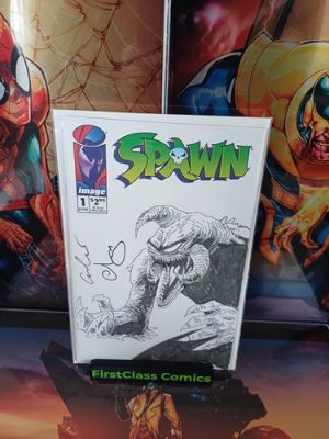 SPAWN #1 BLANK SPAWN VIOLATOR SKETCH SIGNED By ESCORZA BROTHERS With COA | eBay Europe (Buy It Now)