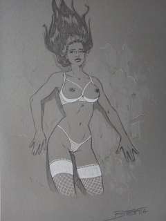 Pin Up - original artwork "Wind" - EO - (2019) | Catawiki