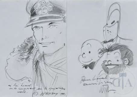 Will/Weinberg. Paire de dessins dedicaces realises a la… | Dagoty