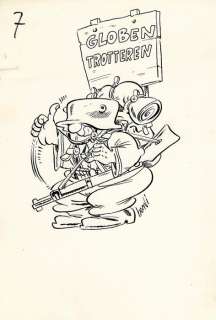 Sturmtruppen - Bonvi - illustrazione originale "Globen Trotteren" - Anni ’80  - Page volante | Catawiki