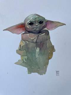 Alex Maleev - Baby Yoda Illustration