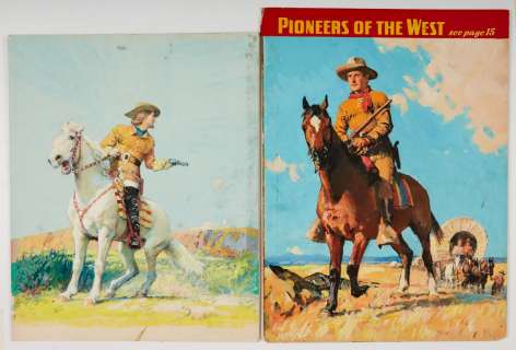 General George Custer and Pioneers of the West original back cover… | Comic Book Auctions ltd