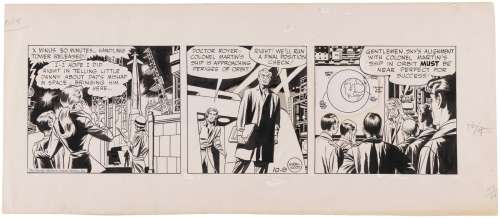 SKY MASTERS OF THE SPACE FORCE 1958 DAILY STRIP ORIGINAL ART BY JACK KIRBY & WALLY WOOD. | Hake’s