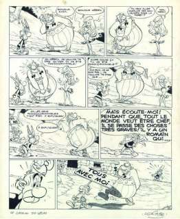 Uderzo Albert (Né En 1927) | UDERZO Albert Â«Le cadeau de CésarÂ» Encre de Chine Planche n°31. Scénar | Aponem