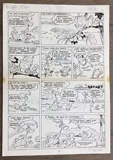 Mouminoux, Guy (Dimitri)  - Planche originale - Rififi le moineau turbulent - Rien ne sert de courir ... - (1971) | Catawiki