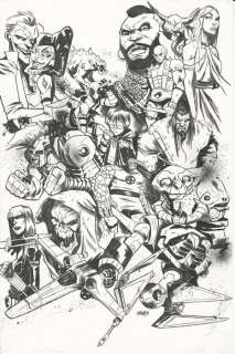 Pop Culture Explosion - by Alessandro Micelli - Pen & Ink - EO | Catawiki