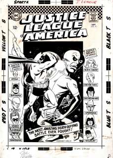 Joe Giella, Mike Sekowsky - justice league of america #47 cover (justice society of america cross-over) large art - 1966