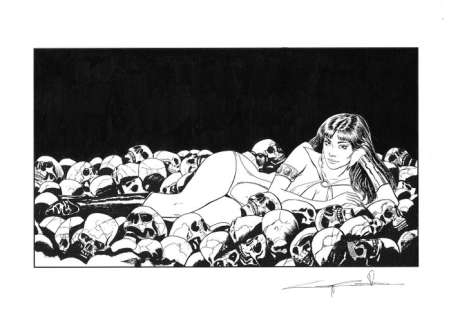 G. Candita - illustrazione originale "Vampirella" - Page volante - (2019) | Catawiki